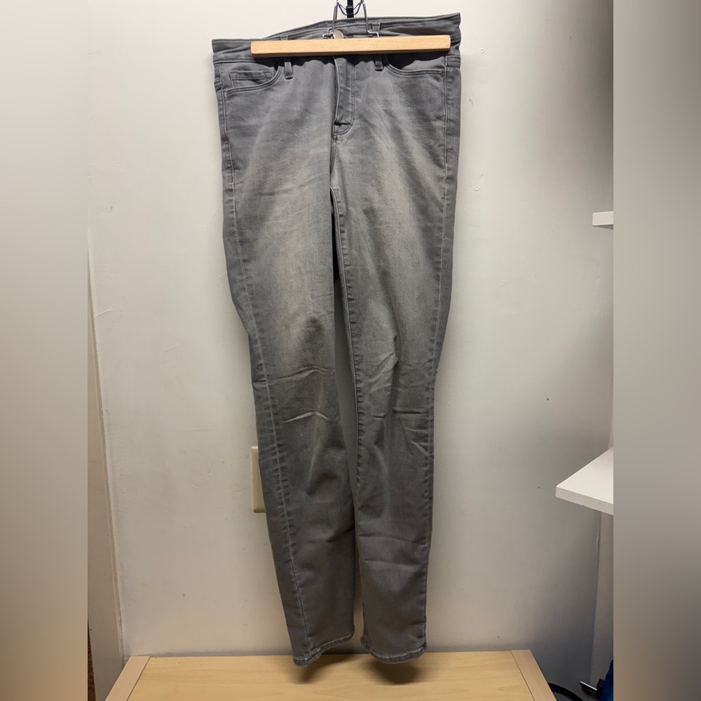 Athleta Light Gray Skinny Sculptek Jeans 8 Tall